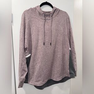 Purple & Gray Heathered Hoodie